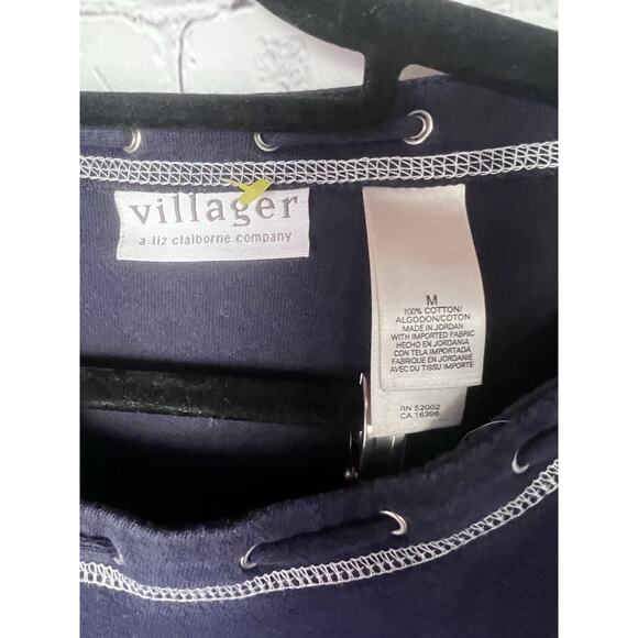 Villager Women’s Dark Blue Blouse Size M - Picture 2 of 3